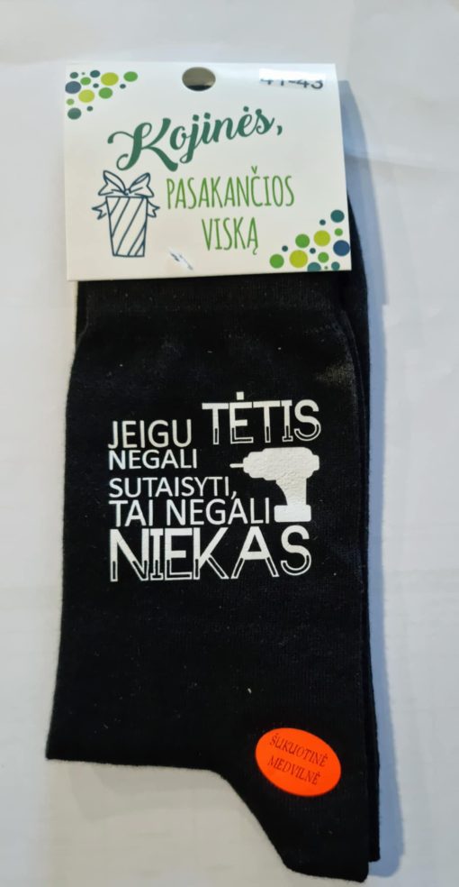 Kojinės ,,Jei tėtis negali sutaisyti" (41-43d.)