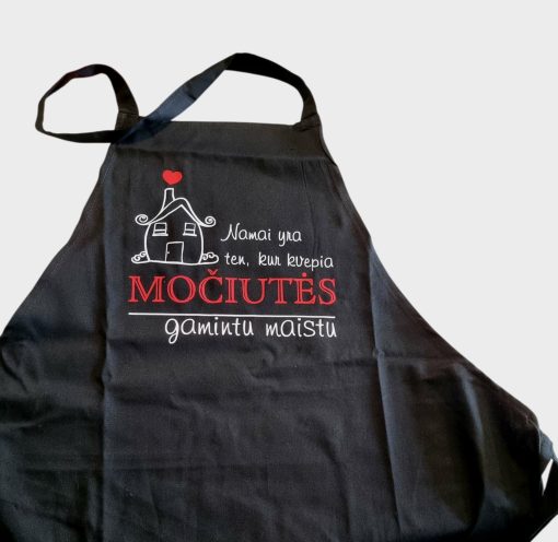Prijuostė ,,Močiutei" juoda